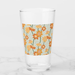 Verre Pretty retro muted 1970 s flowers