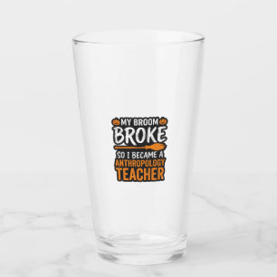 Verre Professeur d'anthropologie Balai d'Halloween Casse