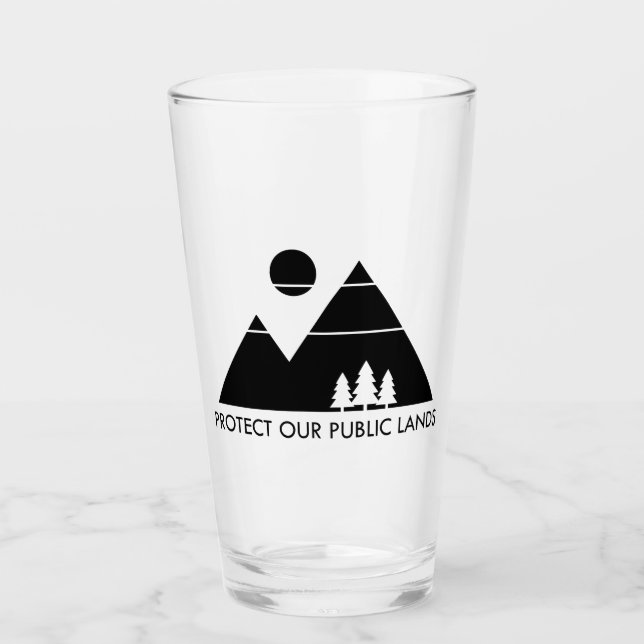 Verre Protéger nos terres publiques Montagne (Devant)