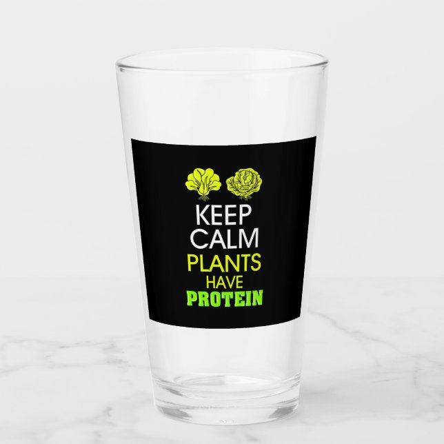Verre Protéine have de Keep Calm Plants (Devant)