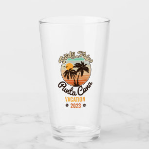 Verre Punta Cana personnalise Vacation 2023 Retro 60s