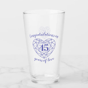 Verre quarante-cinquième anniversaire 45 ans de saphir