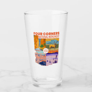 Verre Quatre coins Monument national avec Parcs nationau
