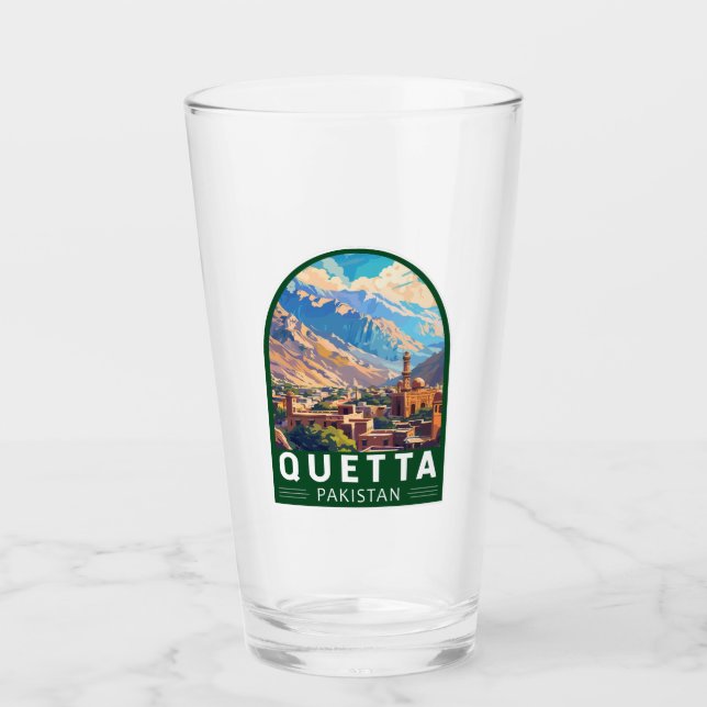 Verre Quetta Pakistan Travel Art Vintage (Devant)