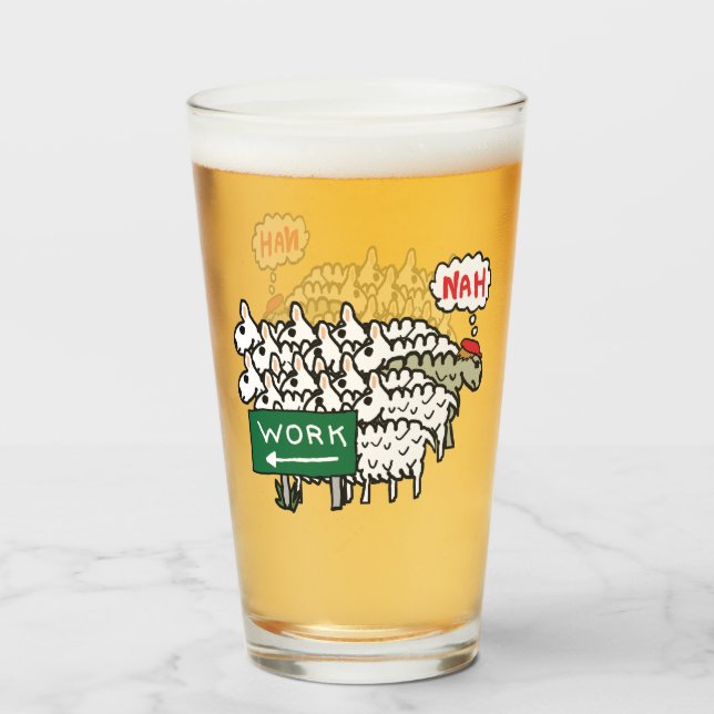 Verre Quitter le travail (Devant (rempli))