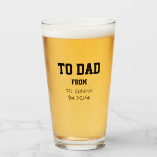 Verre Raisons drôles de papa pour lesquelles vous buvez 