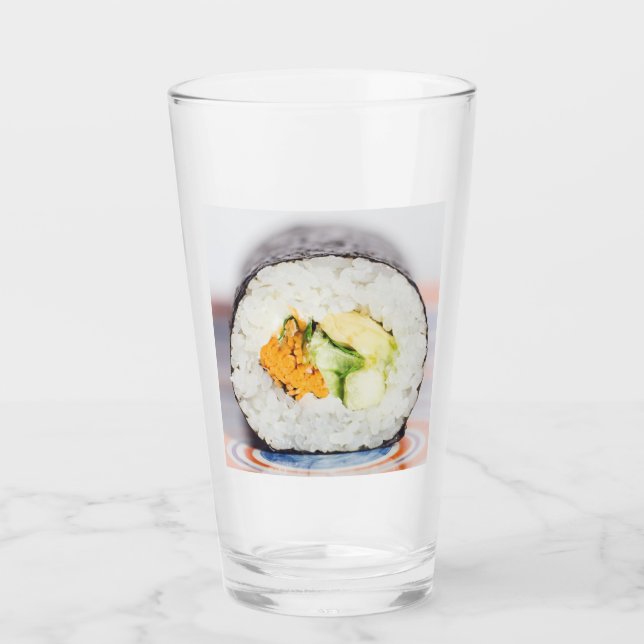 Verre Râle de sushi Poisson et riz (Devant)