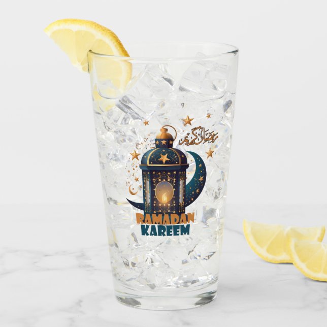 Verre Ramadan Kareem Moubarak ramadan lanterne 2025 (Devant glace)