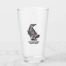 Raven Pint Glass par Desert Dandilion Designs