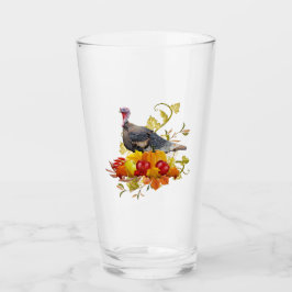 Verre Récolte d'automne / Thanksgiving Turkey Pint