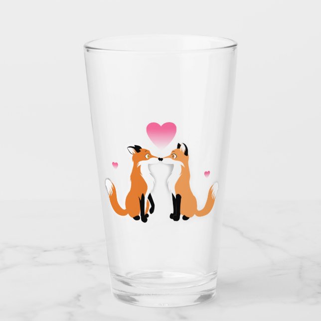 Verre Rendez-vous au renard de la Saint-Valentin (Devant)