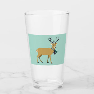 Verre Rennes portant une écaille d'hiver (animal de Noël