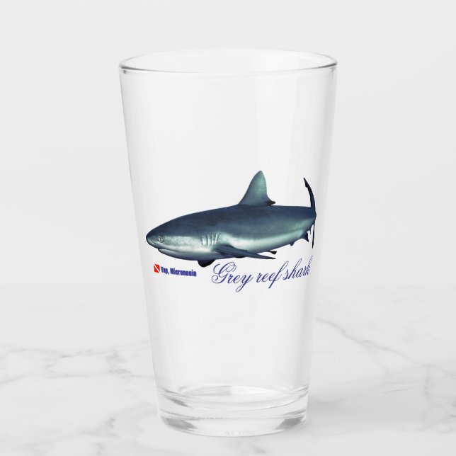 Verre requin gris cool (Devant)