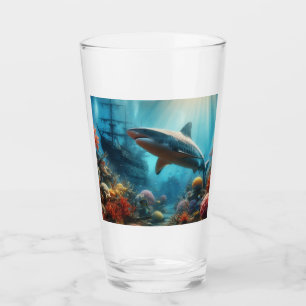 Verre Requin tigre côtier/nautique & récif corallien