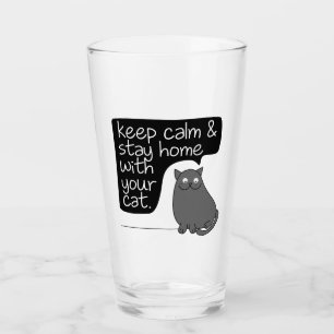 Verre Restez au calme et restez à la maison avec votre