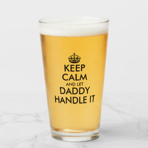 Verre Restez calme et laissez papa s'amuser Fête des pèr