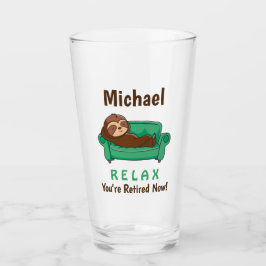 Verre Retraite Cute Funny Lazy Sloth Beer Pint
