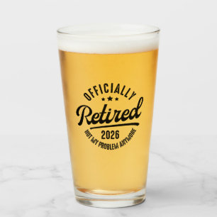 Verre Retraité Officiel 2026 Drôle Retraite