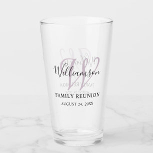 Verre Réunion de famille Monogramme Simple