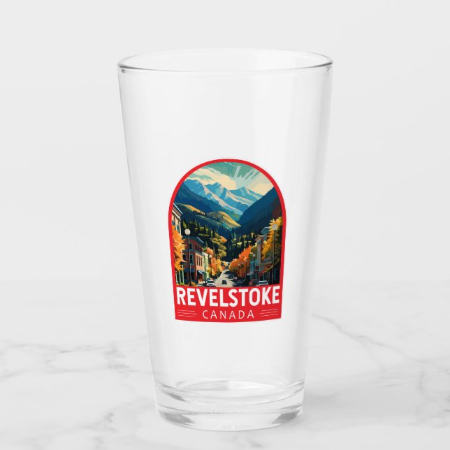 Verre Revelstoke Canada Travel Art Vintage (Devant)