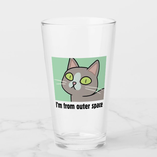 Verre RICK ET MORTY™| Je viens de l'espace extra-atmosph (Devant)