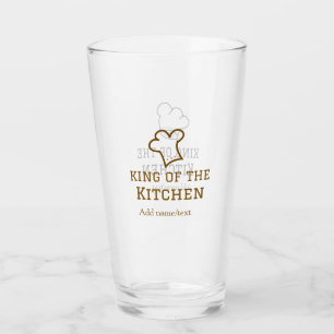 Verre Roi de la cuisine marron chef cuisine chapeau marr