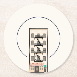 Verre Rond Art d'architecture new-yorkaise moderne Dessous de