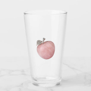 Verre rose à la pomme