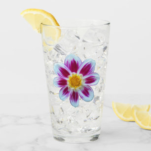 Verre Rose et blanc Varié Dahlia Floral