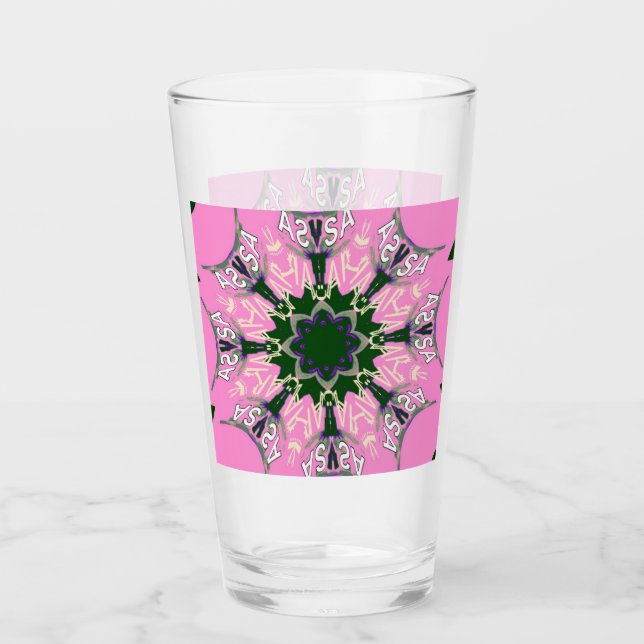 Verre rose violet de Noël (Devant)