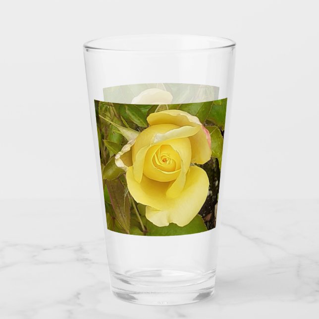 Verre Rosebud jaune (Devant)