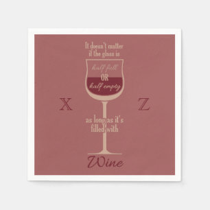 Verre rouge serviettes en papier personnalisé