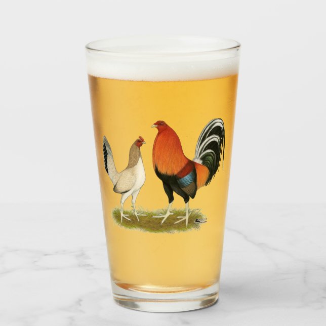 Verre Roulée de Gamefowl (Devant (rempli))