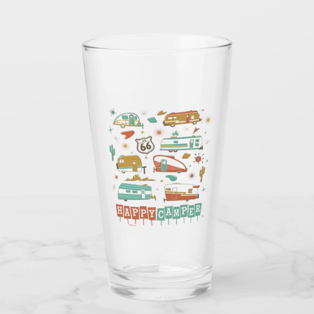 Verre Route 66 Happy Camper (Devant)