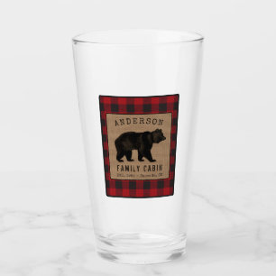 Verre Rustic Bear Family Cabine Red Buffalo Plaid Burlap