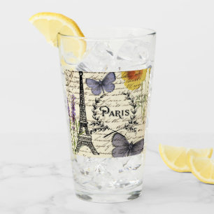 Verre rustique français scripts de pays paris eiffel tow