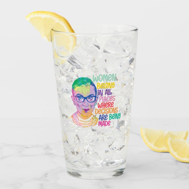 Verre Ruth Bader Ginsburg Femmes Dans Tous Les Endroits (Devant glace)