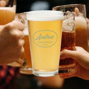 Verre Sage Green Stylisé Mariage Groomsman