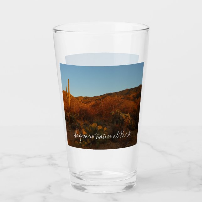 Verre Saguaro Sunset I Arizona Désert Paysage (Devant)