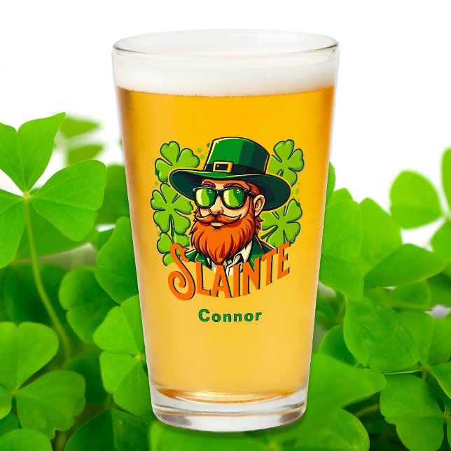 Verre Saint Patrick Toast irlandais de Sainte Sainte-Cla (Créateur téléchargé)
