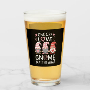 Verre Saint-Valentin Choisissez l'amour Gnome importe qu