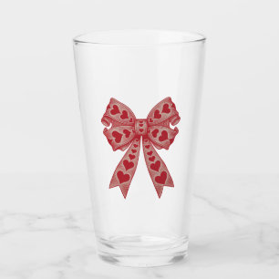Verre Saint-Valentin Cœur Coquette nœud rétro Saint-Vale
