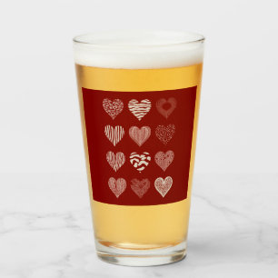 Verre Saint-Valentin Cœurs Neuf Cœurs Amour de la Saint-