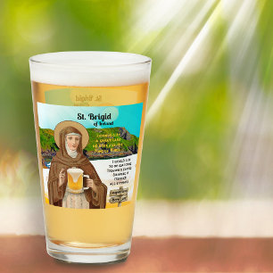 Verre Sainte Brigitte d'Irlande et son lac de bière