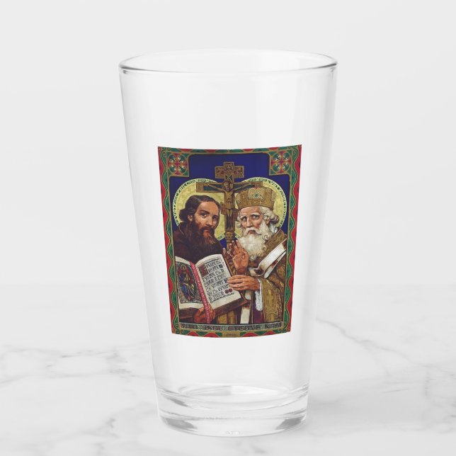 Verre Saints Cyrille et Méthode Patrons de l'Europe (Devant)