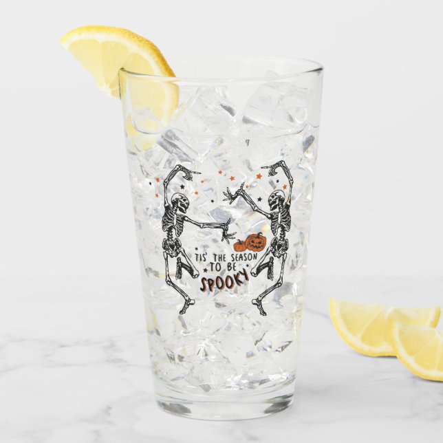 Verre Saison éffrayante Skeletons Danser (Devant glace)
