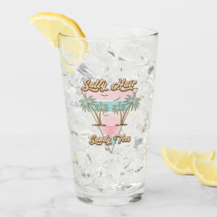 Verre Salty Cheveux Sandy Toile Tropical Summer Beach Li