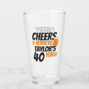 Verre Salutations et bières Anniversaire personnalisé