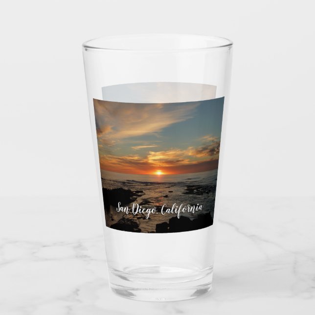 Verre San Diego Sunset II California Seascape (Devant)