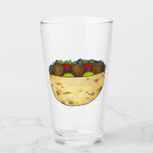 Verre Sandwich Falafel Pita farci Alimentation méditerra